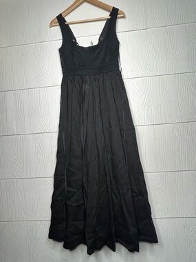 La Ligne Black Sleeveless Empire Maxi Gown